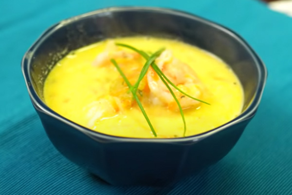 Вершковий суп з морепродуктами
